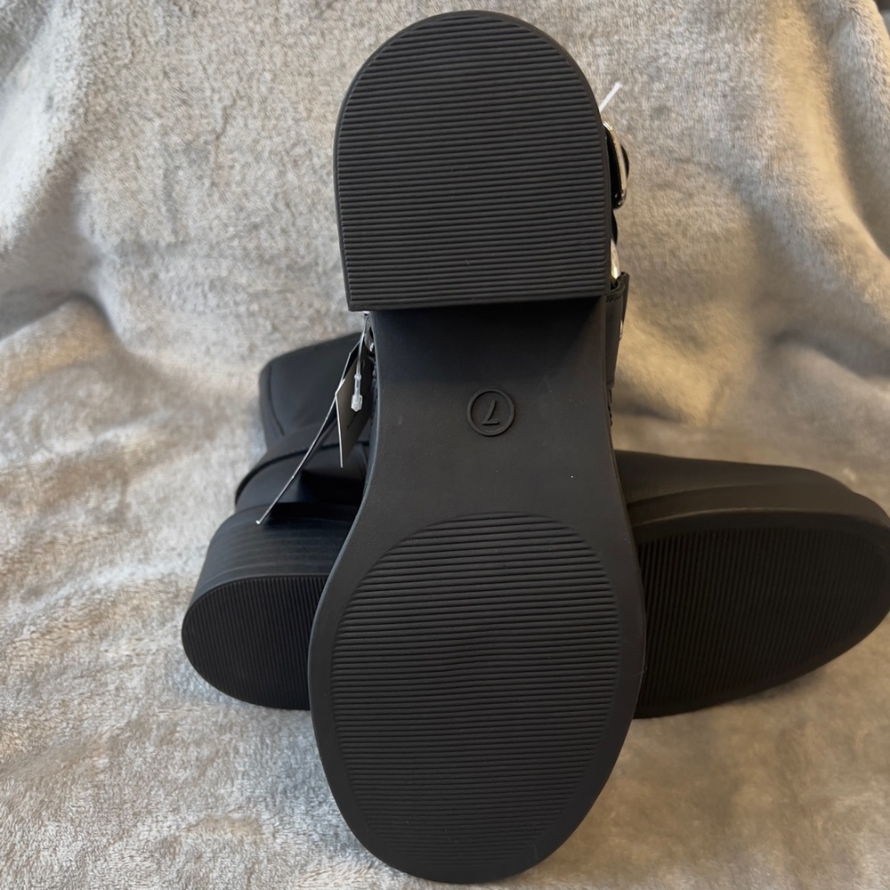 Universal Thread Black Connor Ankle Boots With Memory Foam Insole Size 7 - Picture 3 of 8